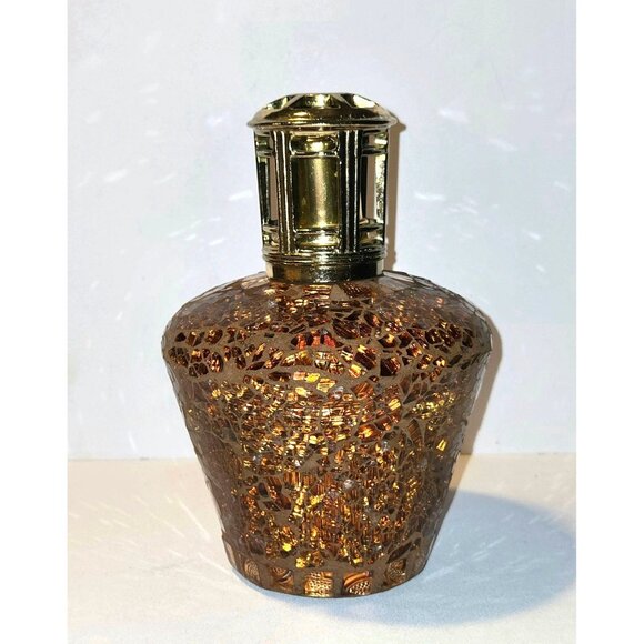 Pharaoh's Treasure glass crackle Copper Fragrance Lamp by Sophia's - Picture 1 of 9